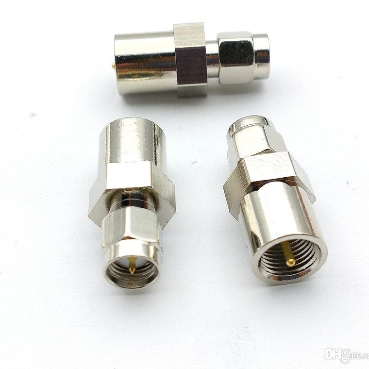 SMA-FME Adapter SMA Plug Male to FME Plug Male Straight Antenna Adapter for Vehicle Car